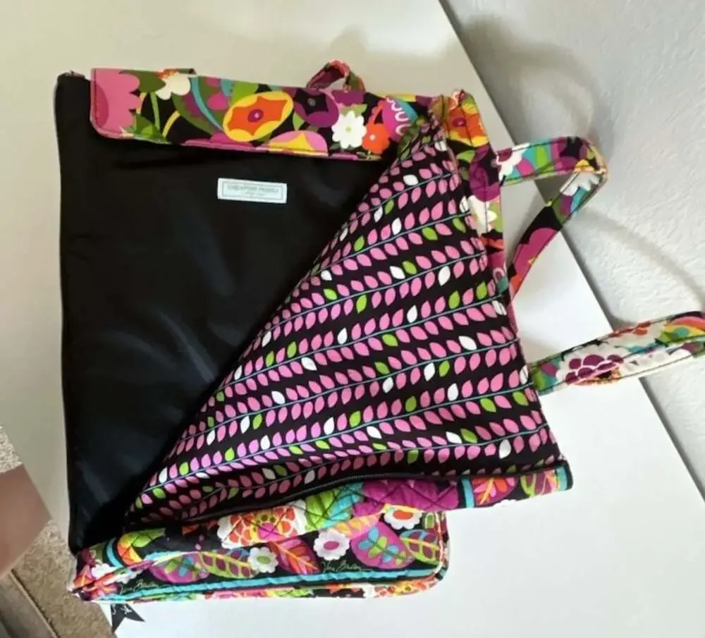 Vera Bradley Quilted Va Va Bloom Pattern Laptop Tote Bag